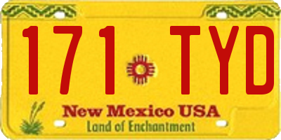 NM license plate 171TYD