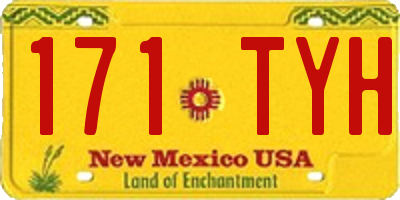 NM license plate 171TYH