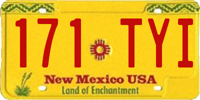 NM license plate 171TYI