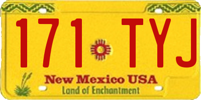 NM license plate 171TYJ