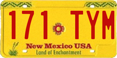 NM license plate 171TYM