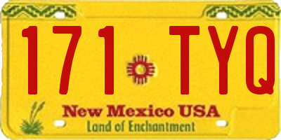 NM license plate 171TYQ
