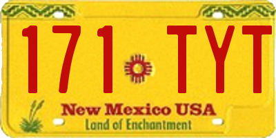NM license plate 171TYT
