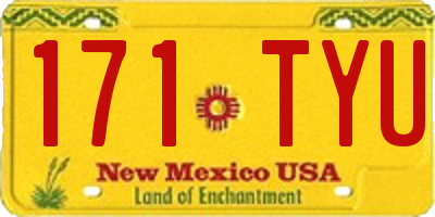 NM license plate 171TYU