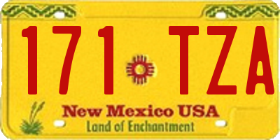 NM license plate 171TZA