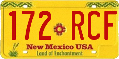 NM license plate 172RCF