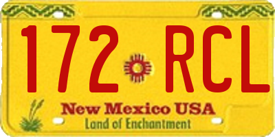 NM license plate 172RCL