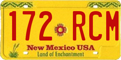 NM license plate 172RCM