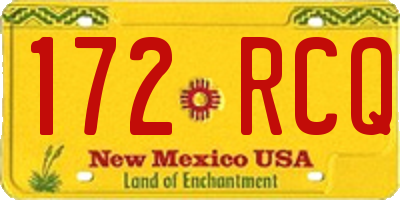 NM license plate 172RCQ
