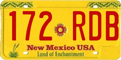 NM license plate 172RDB