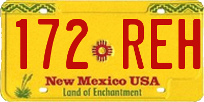 NM license plate 172REH