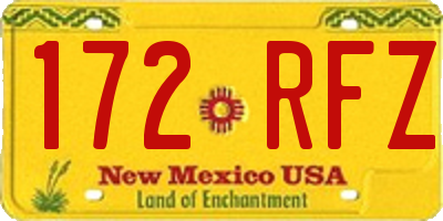 NM license plate 172RFZ