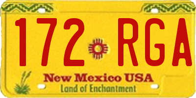 NM license plate 172RGA