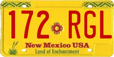 NM license plate 172RGL