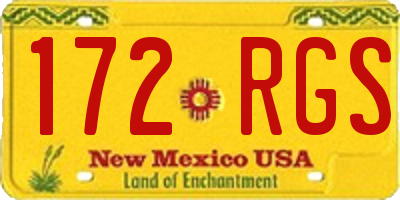 NM license plate 172RGS
