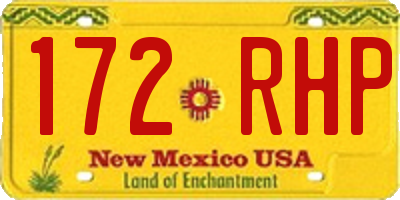 NM license plate 172RHP