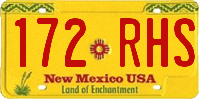 NM license plate 172RHS