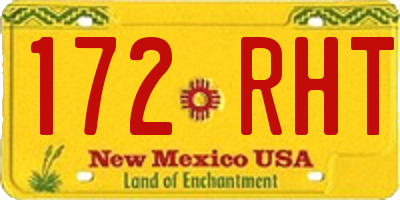NM license plate 172RHT