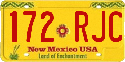 NM license plate 172RJC