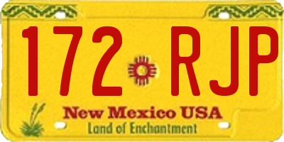 NM license plate 172RJP