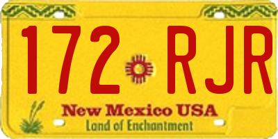 NM license plate 172RJR