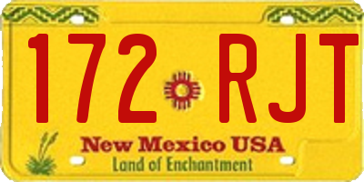 NM license plate 172RJT