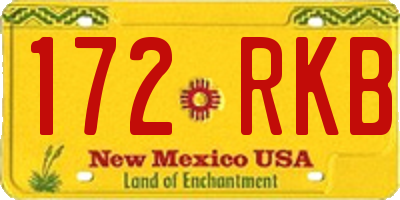 NM license plate 172RKB