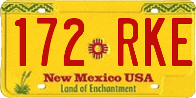 NM license plate 172RKE