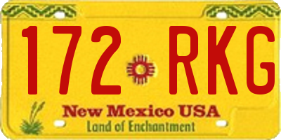 NM license plate 172RKG