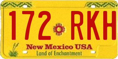 NM license plate 172RKH