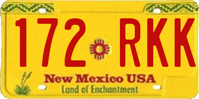 NM license plate 172RKK