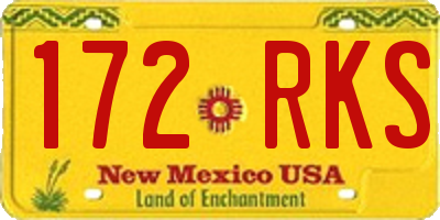 NM license plate 172RKS