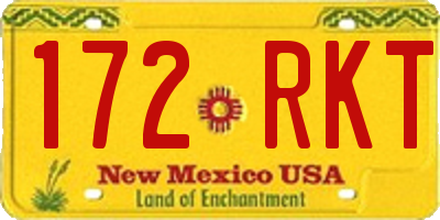 NM license plate 172RKT