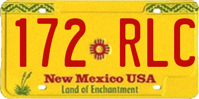 NM license plate 172RLC