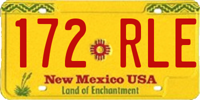 NM license plate 172RLE