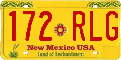 NM license plate 172RLG