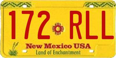 NM license plate 172RLL
