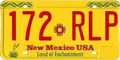 NM license plate 172RLP