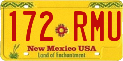 NM license plate 172RMU