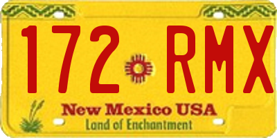 NM license plate 172RMX