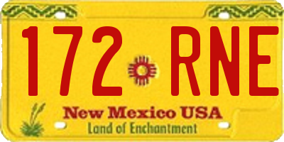 NM license plate 172RNE