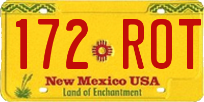 NM license plate 172ROT