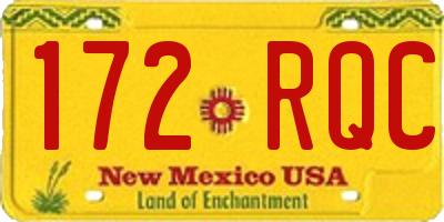NM license plate 172RQC