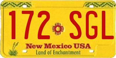 NM license plate 172SGL