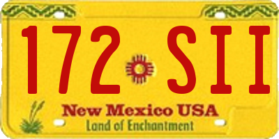 NM license plate 172SII