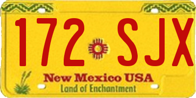 NM license plate 172SJX