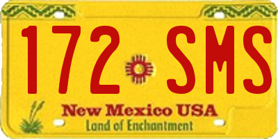 NM license plate 172SMS