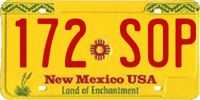 NM license plate 172SOP