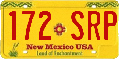 NM license plate 172SRP