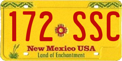 NM license plate 172SSC